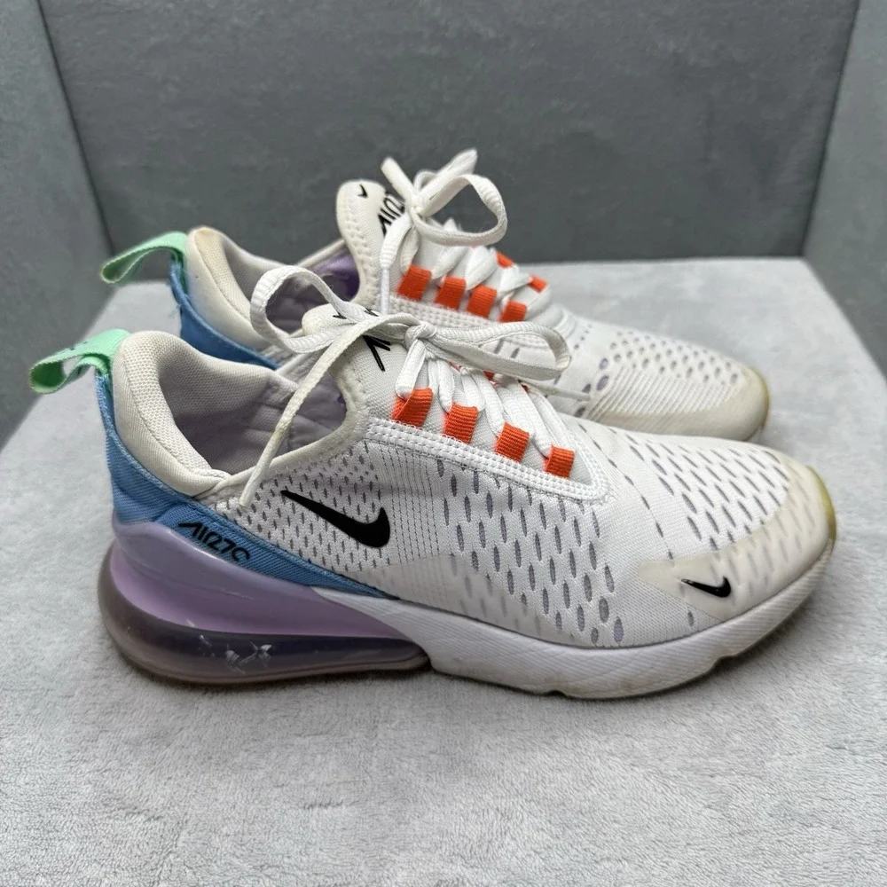 Nike Air Max 270 Nike 101 Women's 5.5 White Purple Blue Orange DX2351-100